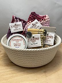 Heart Shaped Goat Soap Gift Basket | Fresh Amish Goat Soap Gift Set